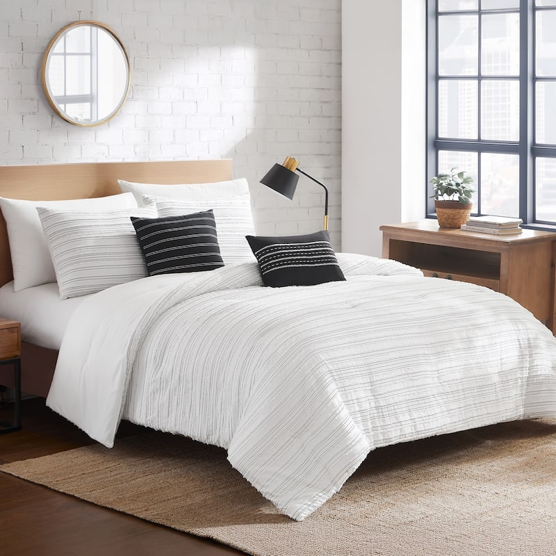 Modern Threads Dixie 5-Piece Jacquard Comforter Set with Shams and Decorative Pillows