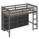 preview thumbnail 16 of 20, Space Saving Design Twin Size Loft Bed with 8 Open Storage Shelves and Built-in Ladder