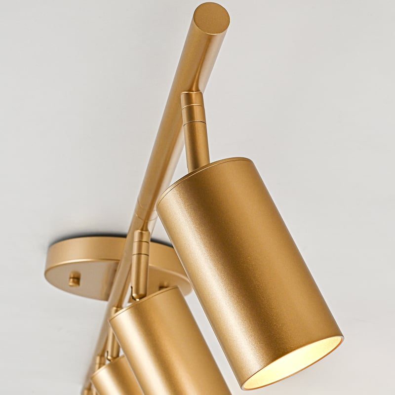 Modern Farmhouse 4/5-Light Gold Linear Ceiling Track Lighting Flush Mount Light