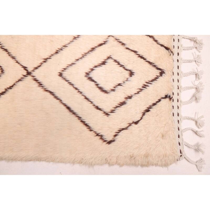 ECARPETGALLERY Hand-knotted Pak Finest Marrakesh Cream Wool Rug - 5'0 x 6'3