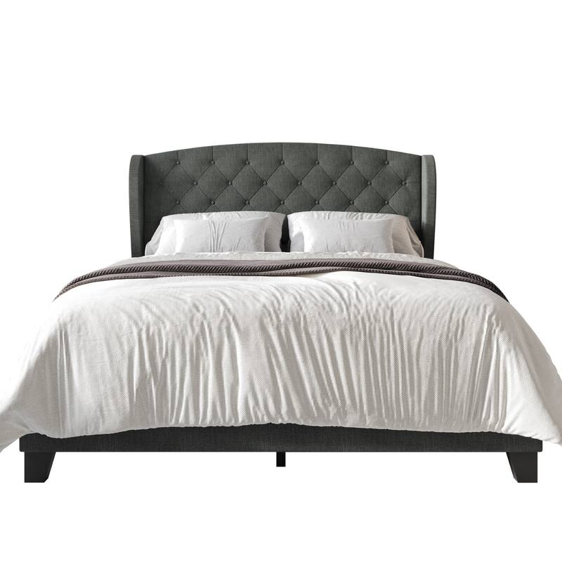 Clayfell Hartford Tufted Upholstered Panel Bed