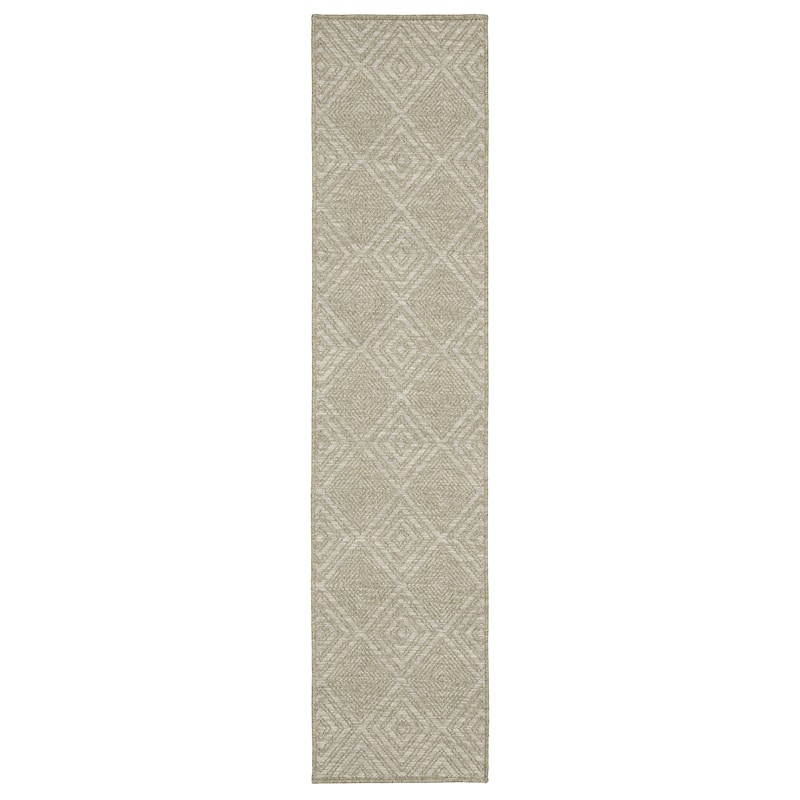 Vista Home Tangelo Diamond Beige/ Beige Ultimate Performance Area Rug. - 1'10" x 7'6"