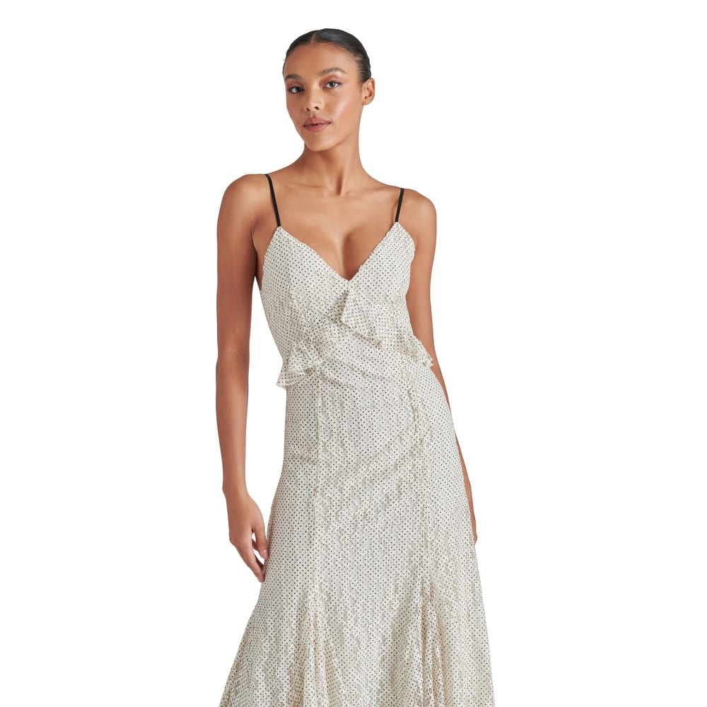 Steve Madden Gracie A-Line Dot Ruffle Dress