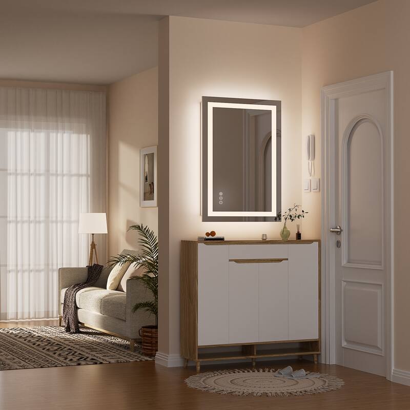 QuivaraView LED lights Frameless Wall Mounted Bathroom Vanity Mirror