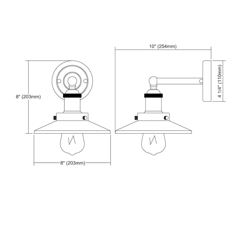 Elk Home English Pub Antique Brass With Metal Shade 1 Light Vanity
