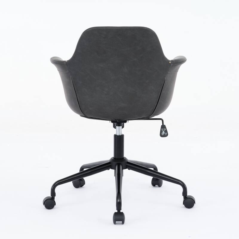 Ergonomic Chair Armchair with Casters for Bedroom, Rustic Home Desk Chair Visitor Chair Gaming Chair
