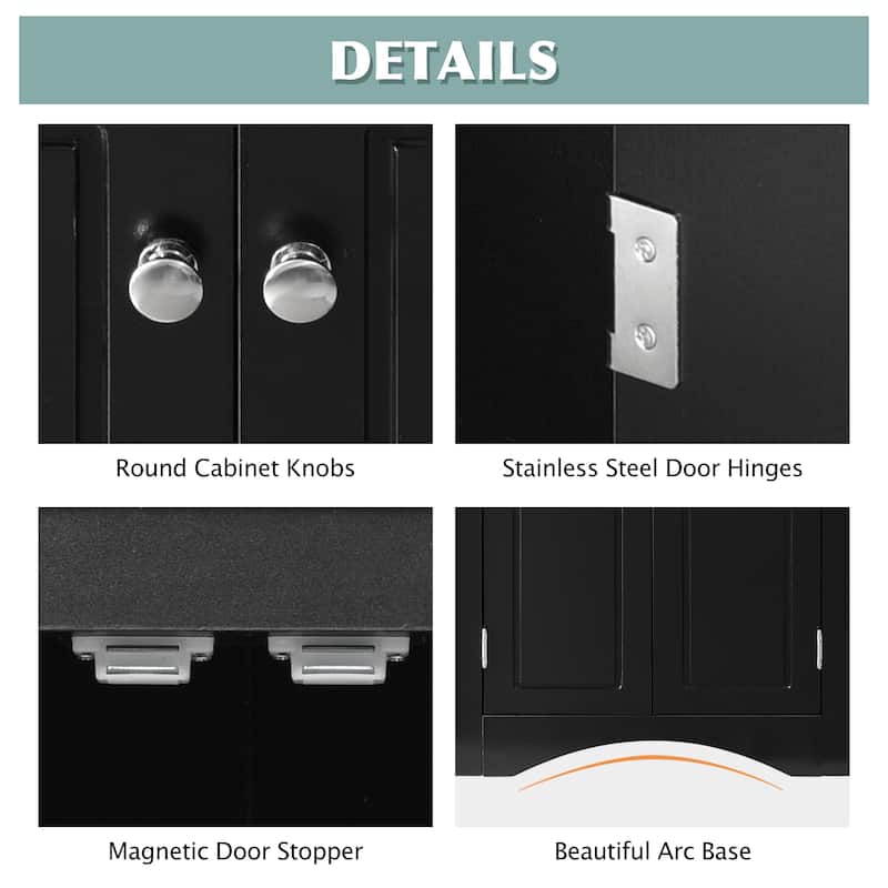Triangle Bathroom Storage Cabinet with Adjustable Shelves, Freestanding Floor Cabinet Compact Bathroom Towel Cabinet