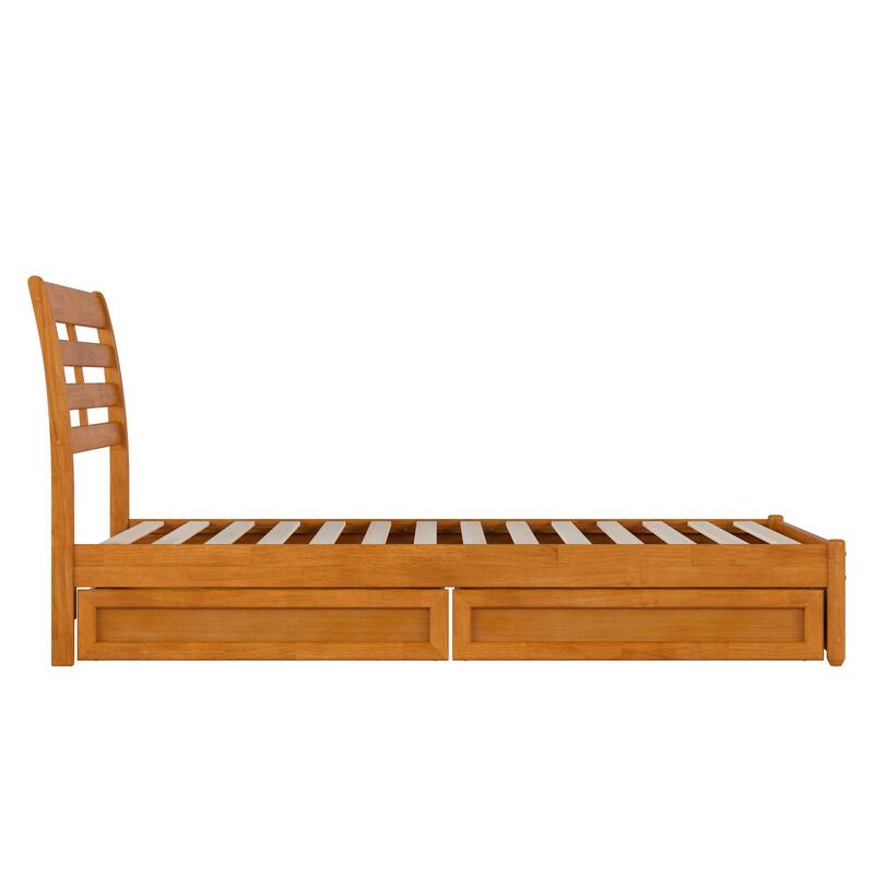 Emelie Platform Bed with Panel Footboard and Storage Drawers