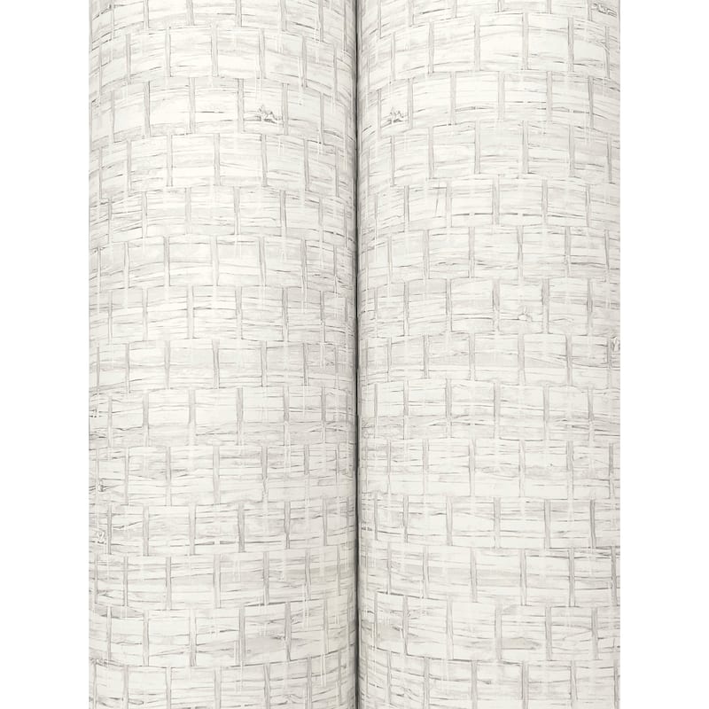 Plaited Grass White Wallpaper