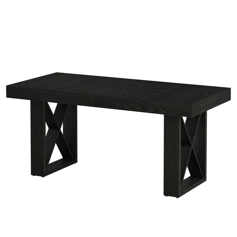 63-Inch Long Wood Computer Desk/Table, Study Writing Gaming Work Executive Desk for Home Office