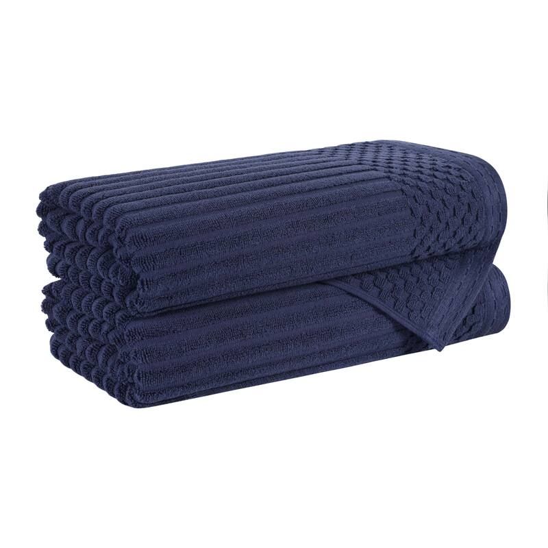 Superior Soho Ribbed Cotton Bath Towel Set of 2