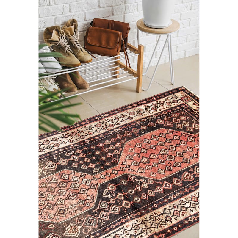 ECARPETGALLERY Hand-knotted Andelz Brown Wool Rug - 4'3 x 7'7