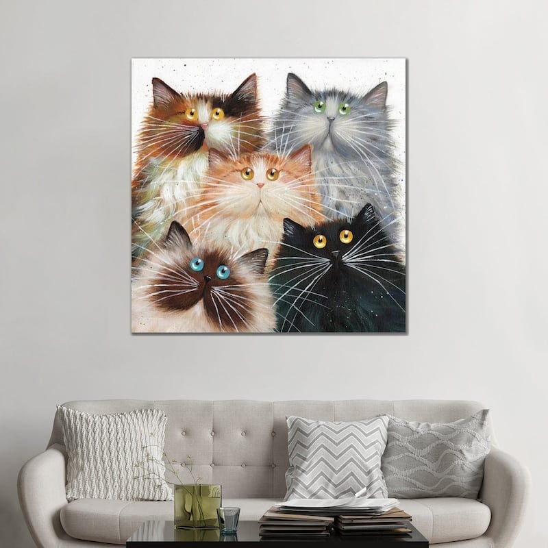 iCanvas "Fluffy Five" by Kim Haskins Canvas Print