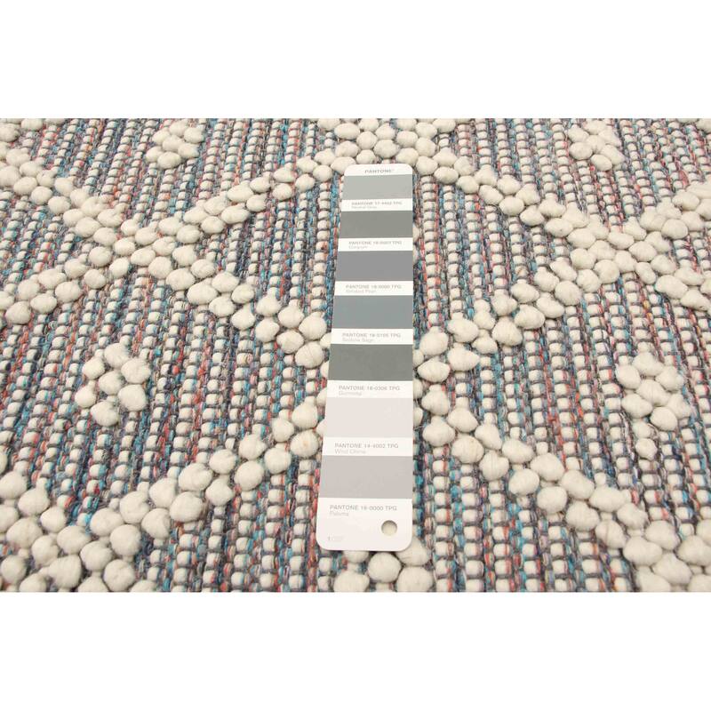 ECARPETGALLERY Braid weave Sienna Grey Wool Rug - 6'2 x 9'2