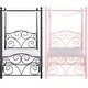 preview thumbnail 26 of 24, VECELO Kids Bed Metal Canopy Bed Frame Set of 2 Twin Size with Headboard, 4 Posters Platform Mattress Foundation Black and Pink
