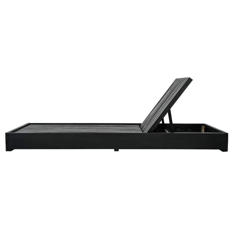 Ian Outdoor Acacia Wood Chaise Lounge with Cushion by Christopher Knight Home