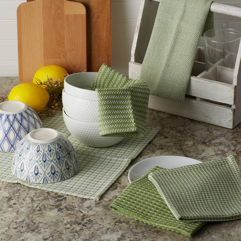 DII Asst Vintage Red Dishcloth (Set of 5)