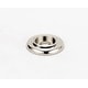 preview thumbnail 5 of 10, Alno Traditional 1 Inch Diameter Cabinet Knob Backplate with Beveled Polished Nickel