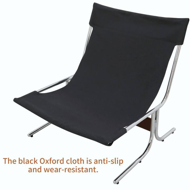 Modern Leather Accent Chair - High Back, Metal Legs