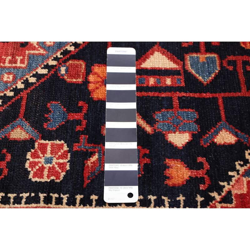 ECARPETGALLERY Hand-knotted Anatolian Vintage Dark Navy Wool Rug - 4'1 x 6'10