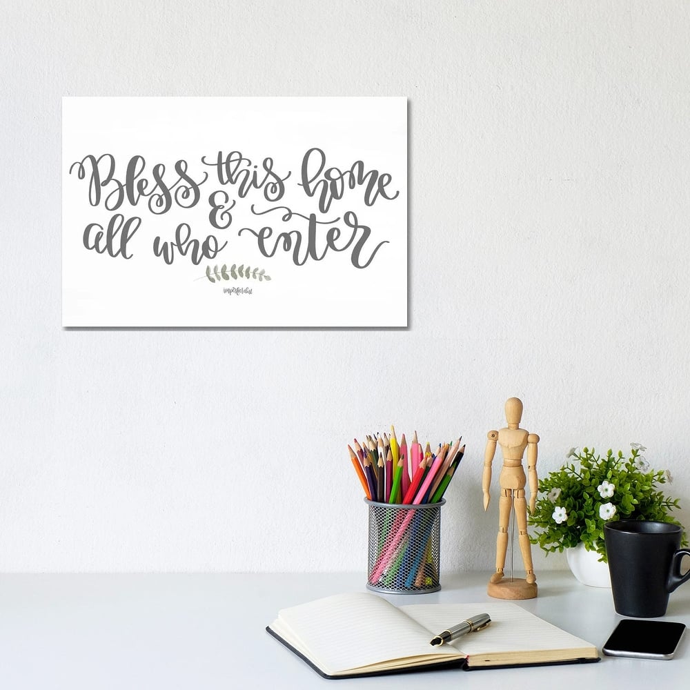 iCanvas "Bless This Home & All Who Enter" by Imperfect Dust Canvas Print