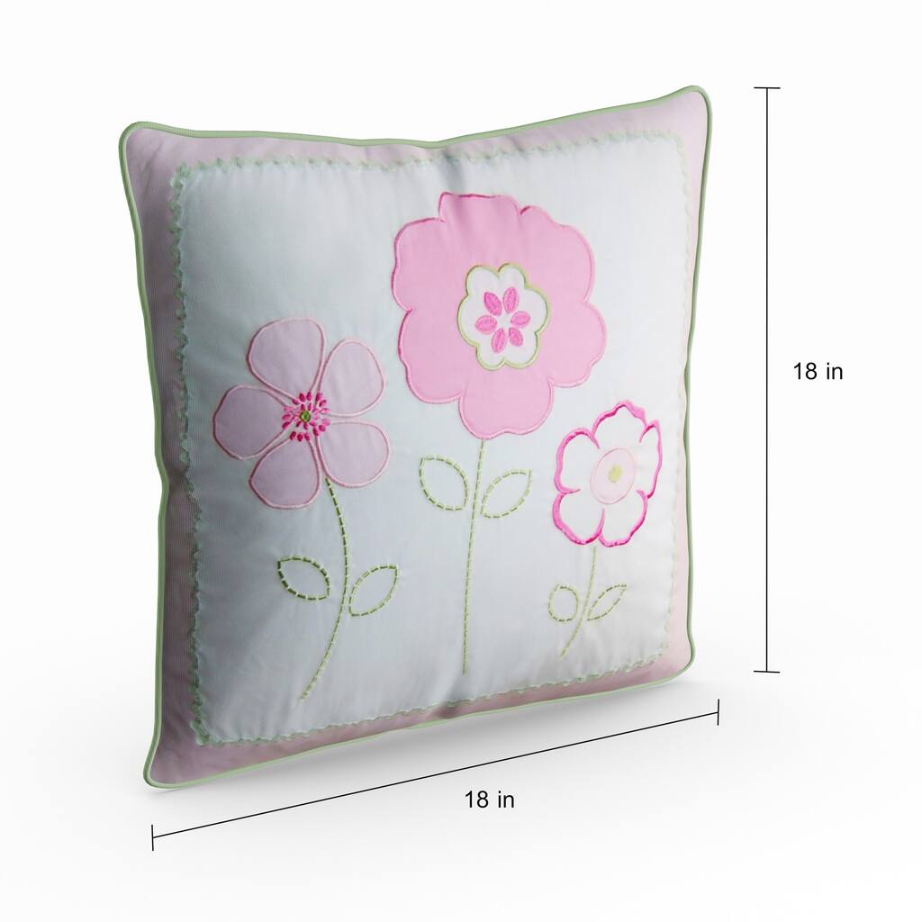 Taylor & Olive Sunfish Pastel Floral Decorative Square Throw Pillow