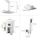 preview thumbnail 13 of 23, Ceiling Mount Tub Shower System With Rough-in Valve Complete Shower Faucet With Handheld And 12 Inch Shower Head Combo Kit Set