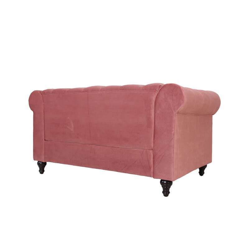 35"D x 61"W x 31"H Chesterfield Button-tufted Loveseat