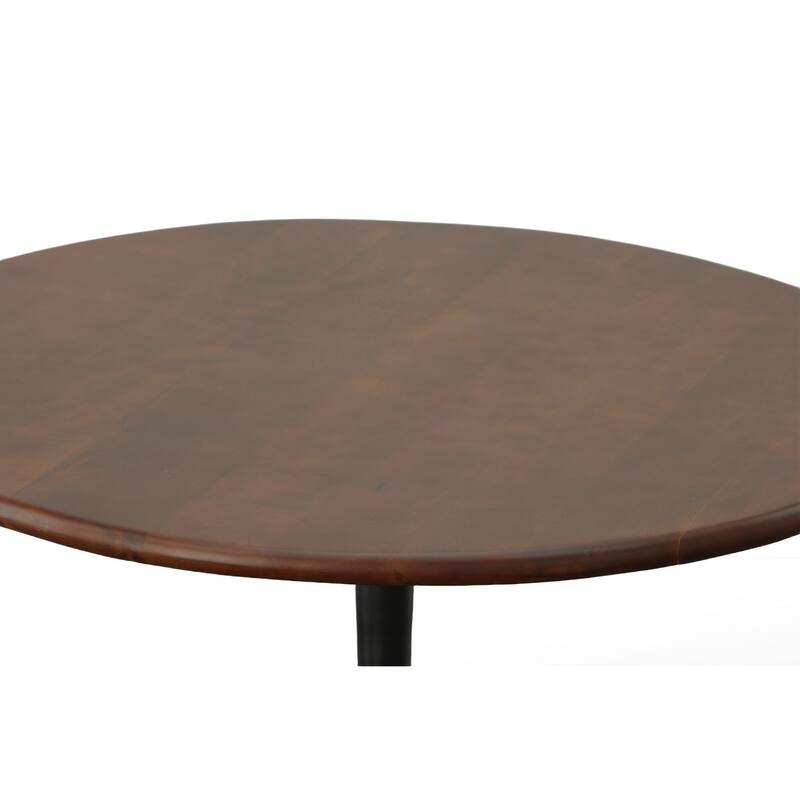 Wooden Dining Table - 40" - Brown and Black