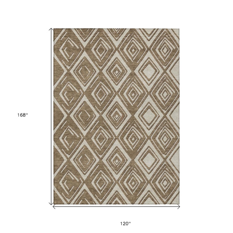 HomeRoots Geometric Transitional Rectangle Outdoor Rug