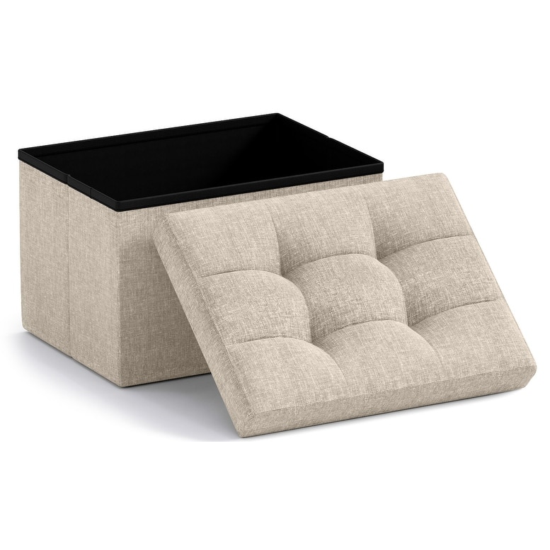 Small Foldable Rectangle Storage Ottoman