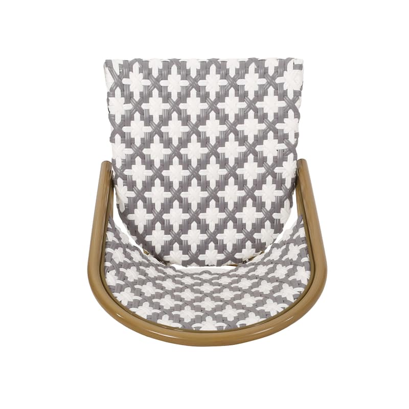 Louna Outdoor French Cafe Chairs (Set of 2) by Christopher Knight Home