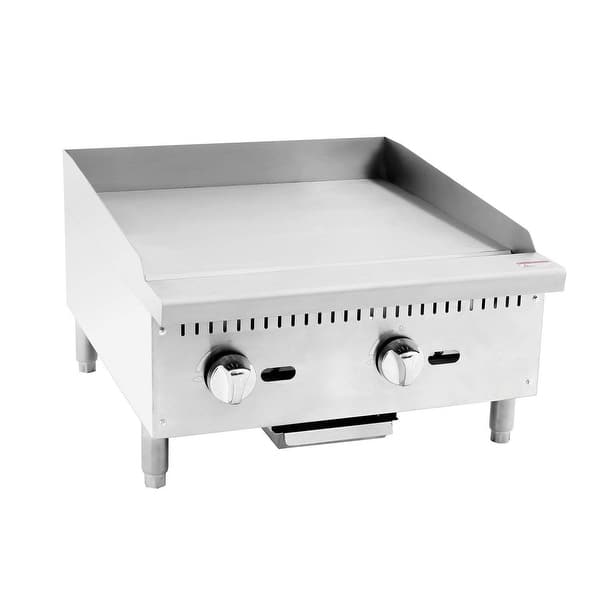 Commercial Griddle Manual Flat Top Restaurant Griddle Stainless Steel  Portable Grill Natural Gas 24 Countertop - 60,000 BTU - Bed Bath u0026 Beyond  - 31433949