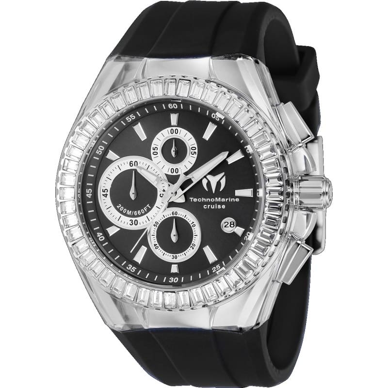 TECHNOMARINE Men's TM-121149 Cruise Quartz VD57 Metal Dial Watch - Black