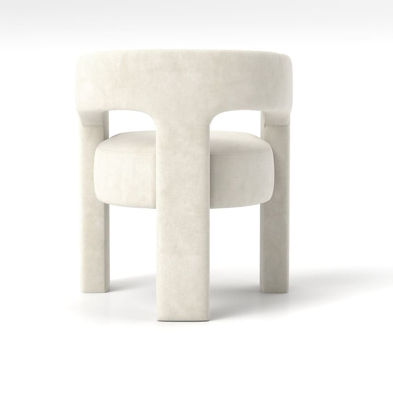 SEYNAR Modern Glam Velvet Upholstered Dining Chair, Open-Back Accent Chair