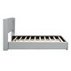 preview thumbnail 10 of 26, Contemporary Full Upholstered Platform Bed with PU Cover and Wooden Slats