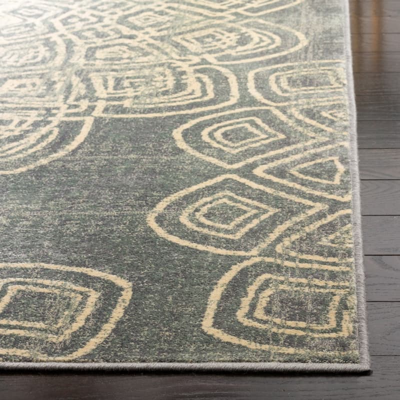 SAFAVIEH Constellation Vintage Boho Trula Modern Abstract Viscose Rug - 3'3" x 5'7" - Light Blue/Multi - Rectangle