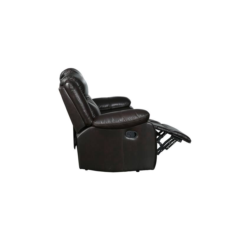 Transitional Leather-Air Reclining Loveseat