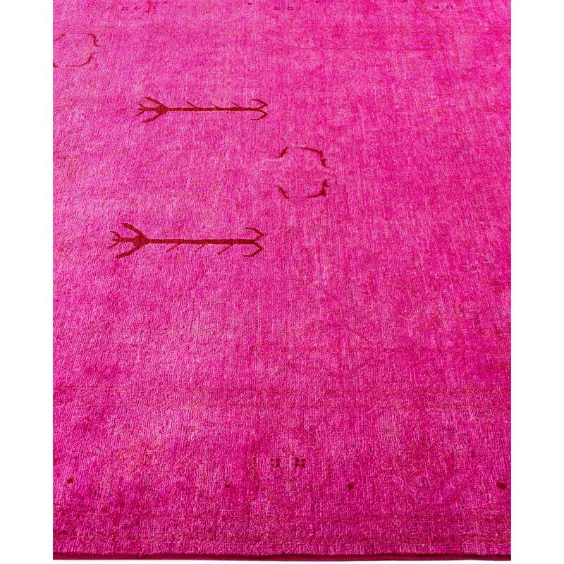 Overdyed One-of-a-Kind Hand-Knotted Area Rug - Pink - 5' 2" x 7' 10"