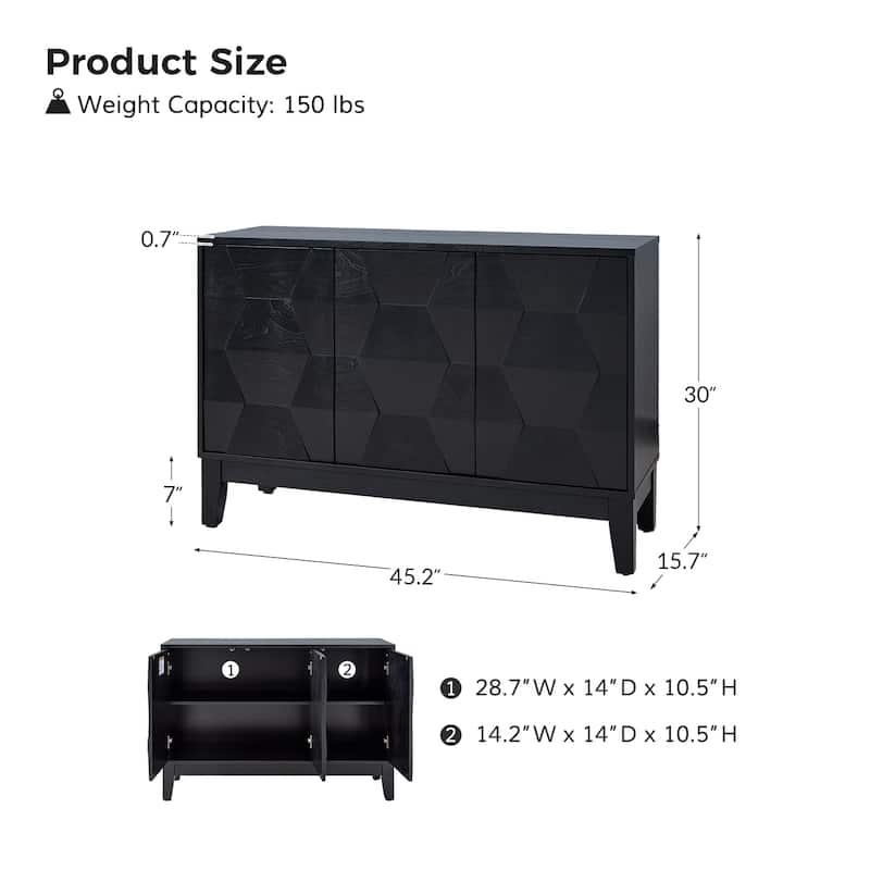 Glenda Contemporary Versatile Adjustable Shelf Storage Cabinet By HULALA HOME