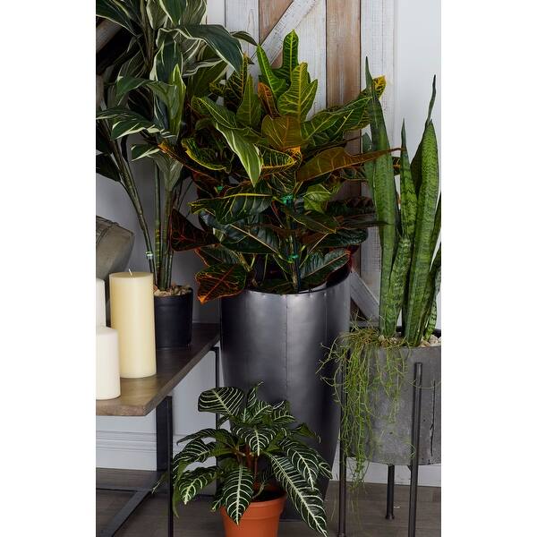 slide 2 of 15, Grey Iron Contemporary Modern Round Floor Planter (Set of 3) - 15 x 15 x 30Round
