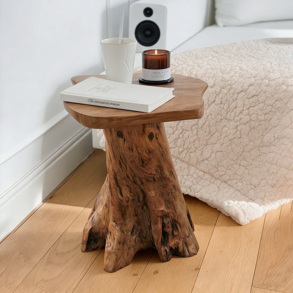 Cedar Wood Tree Root Stool - 13.7" x 13.7" x 18.9"