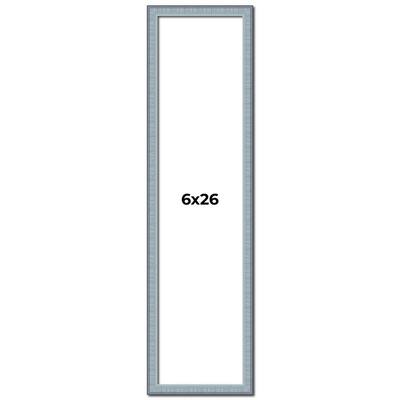 6x26 Frame Rustic Sky Blue Solid Wood Picture Frame | 0.75 Inch
