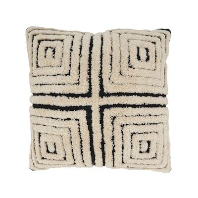 Geometric Bliss Tufted Throw Pillow