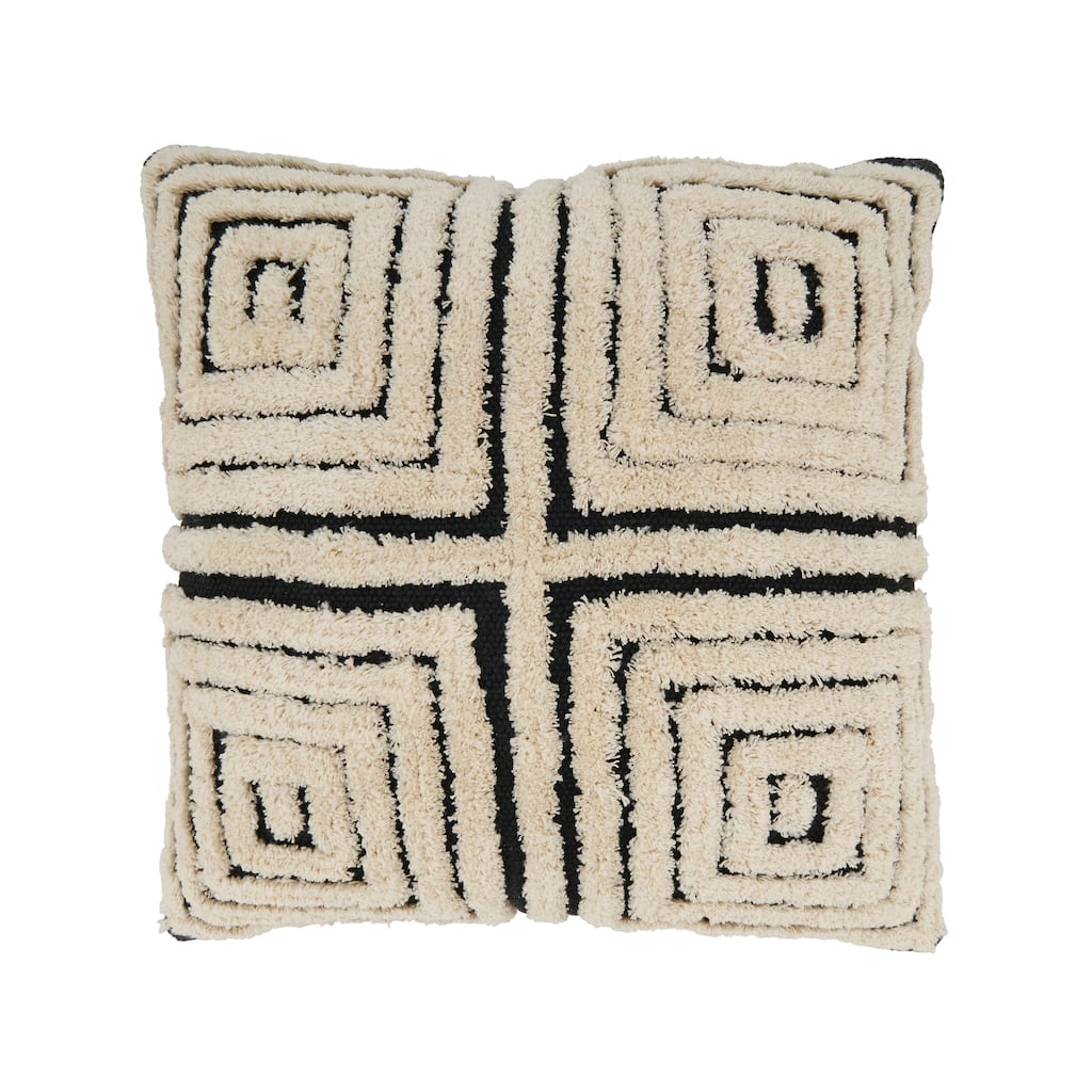 Geometric Bliss Tufted Throw Pillow