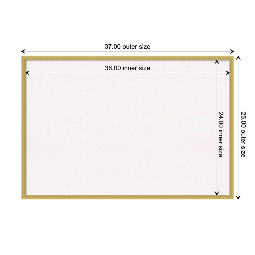 Svelte Wood Framed White Corkboard Bulletin Board