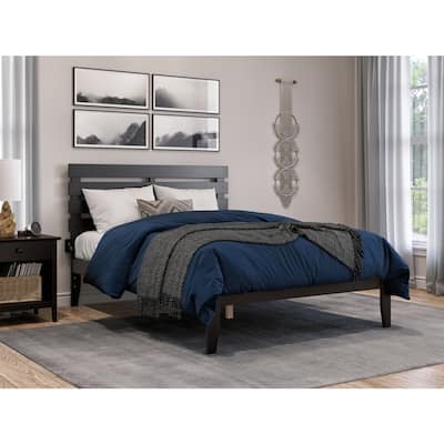 Full Size Bed Espresso Finish - Modern Renaissance Style Bed Frame - HomeStock