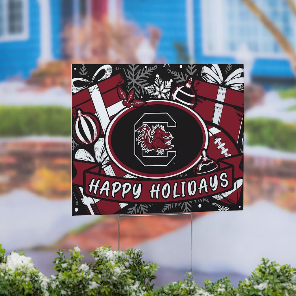 University of South Carolina Yard Sign, Happy Holidays - 24" x 18"