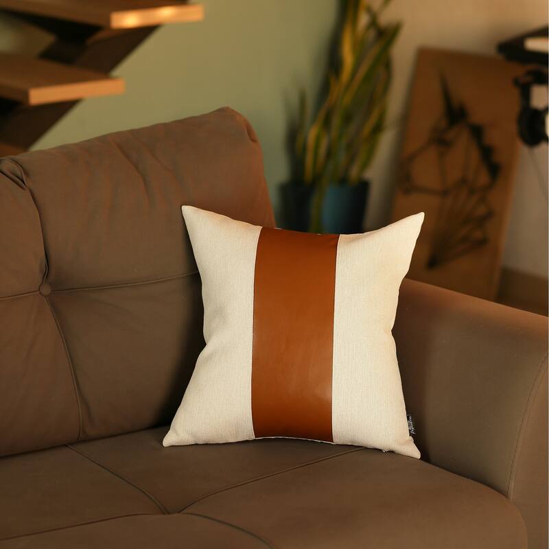 Carson Carrington Hoga Faux Leather Pillow Cover