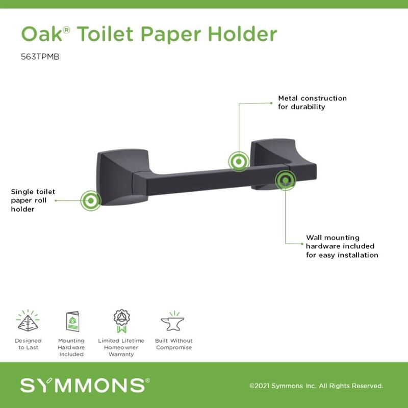 Symmons 563TP Oak Wall Mounted Toilet Paper Holder